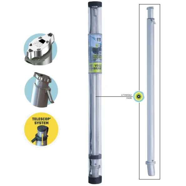 Bastones de vela de sombra Gard & Rock con funda protectora