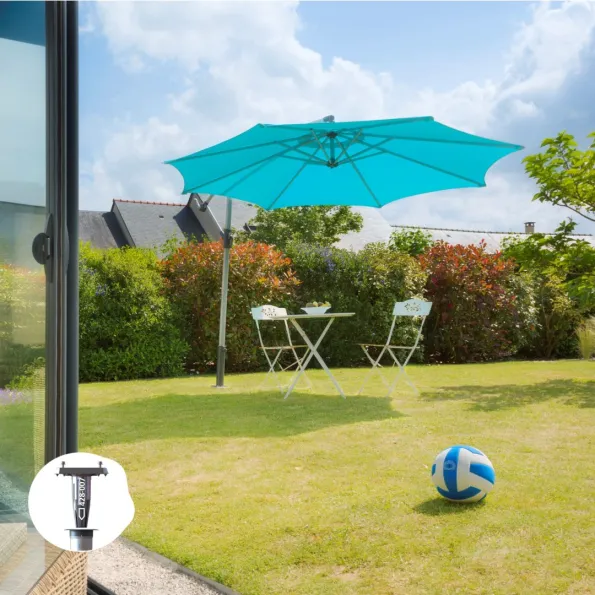 Ancla de parasol deportada en terreno inclinado Gard & Rock