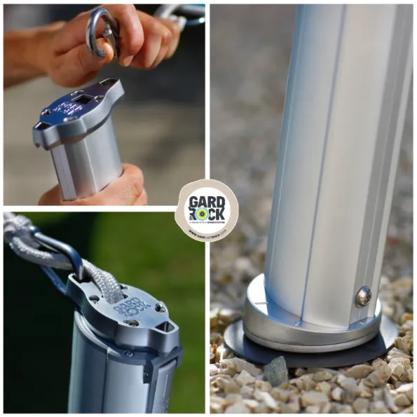 Mástil de vela de sombra de diseño Gard & Rock en aluminio anodizado