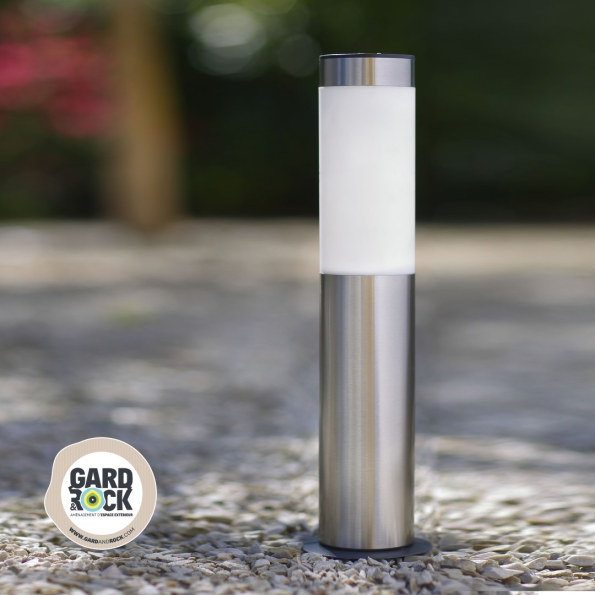 Bolardo solar Gard & Rock en acero inoxidable y LED