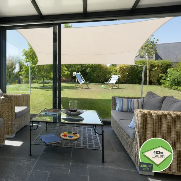 Toldo de sombra para veranda, filtra la luz y aporta frescura y confort durante todo el verano.