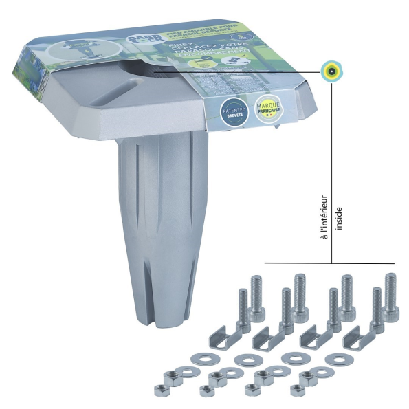 Kit de anclaje desmontable para parasol offset atornillado al suelo Gard & Rock