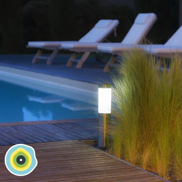 Bolardo de luz solar de calidad Gard & Rock