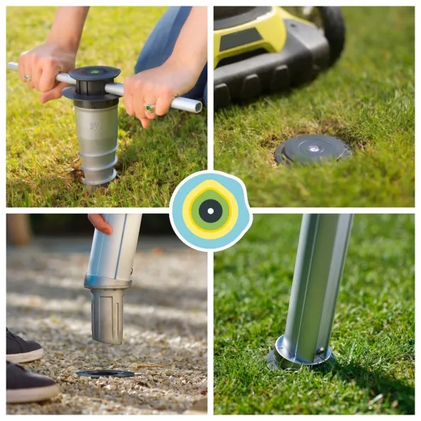 Mástil de vela de sombra extraíble para anclar al suelo Gard & Rock